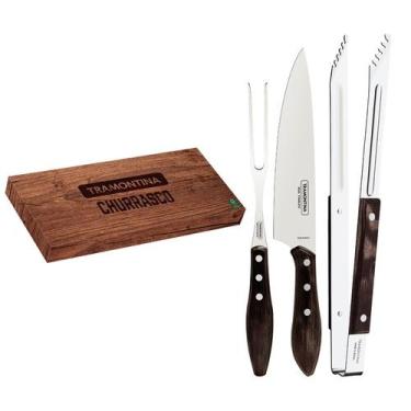 Imagem de Kit Churrasco 3 Peças Tramontina 29899265 Castanho, UNICA