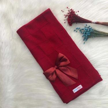 Imagem de Manta Para Bebê Tricô Tricot Quadriculada - Mimo da Cegonha, RN, Verme