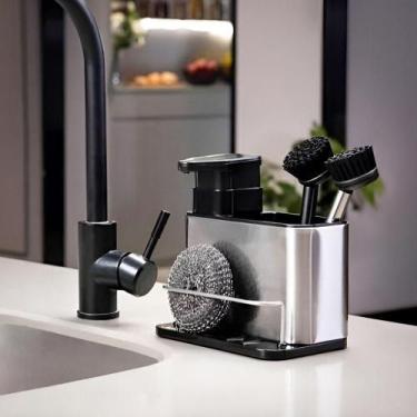 Imagem de Porta Detergente Organizador Pia Cozinha Dispenser Sabão Inox - OUTRAS
