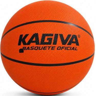 Imagem de Bola de Basquete Kagiva Oficial para Treinos e Jogos, Laranja, 7