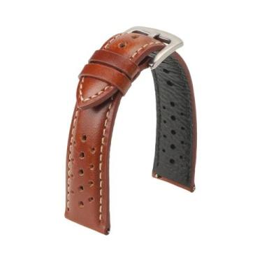 Imagem de Pulseira De Relógio Unissex Premium Em Couro Genuíno Com Liberação Ráp