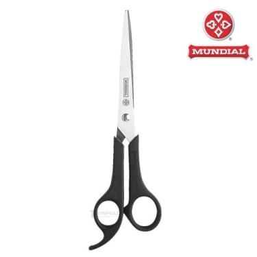 Imagem de Tesoura Cortar Cabelo Barbeiro Com Descanso Grande Mundial Corte Preci