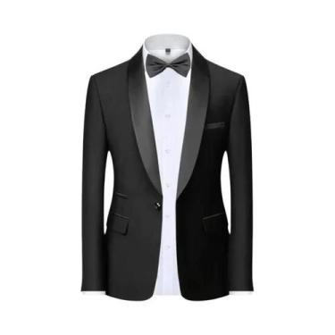 Imagem de Terno Slim Fit Masculino De Alta Qualidade Para Casamento, Traje Forma
