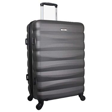 Imagem de MALA DE BORDO PEQUENA PARA VIAGEM EM ABS YINS 21089 CADEADO INTEGRADO RODAS GIRO 360° CINZA