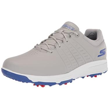 Imagem de Skechers Sapato de golfe masculino à prova d'água, Sola cinza/azul, 13 Wide
