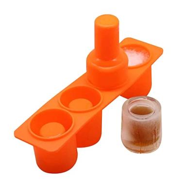 Imagem de Molde de vidro shot de silicone com 4 cavidades | Molde de vidro de gelo pequeno,Molde de garrafa artesanal multifuncional, liberação fácil, molde de artesanato DIY para vidro de gelo, sabão, Jjjz