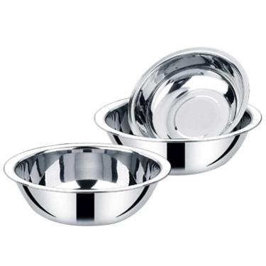 Imagem de Conjunto Bowl Em Aço Inox 3 Peças Tigelas De 19Cm 21Cm 23Cm