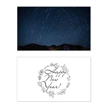 Imagem de Paisagem Estrelas Luzes Céu Noite Ano Novo Festival Cartão Bless Mensagem Presente