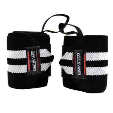Imagem de Munhequeira Profissional Crossfit preto com branco