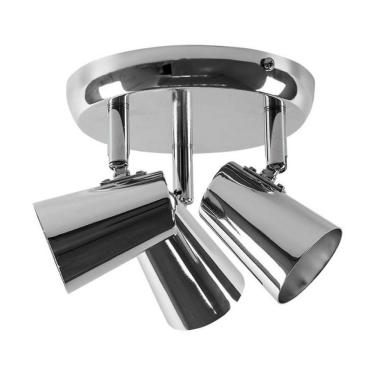 Imagem de Spot De Sobrepor New Short Triplo Direcionável 3xMR16 Cromado Llum