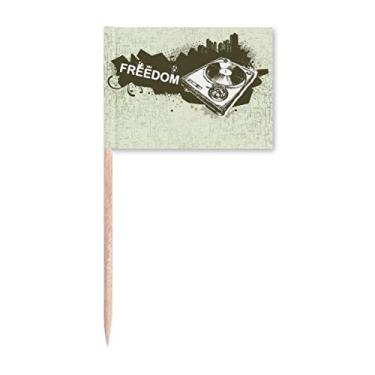 Imagem de Graffiti Street Hip-Hop City Phonógrafo Palito de Dente Bandeira Marcador Decoração de Festa