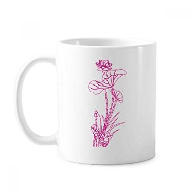 Imagem de Flor de lótus flor caneca cerâmica cerâmica xícara de porcelana louça