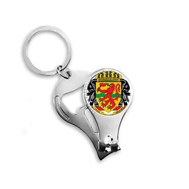 Imagem de Chaveiro abridor de garrafa cortador de unhas do país emblema nacional do Congo abridor de garrafas