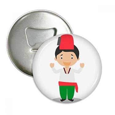 Imagem de Emblema multifuncional com emblema de ímã de geladeira com desenho de peru vermelho e verde