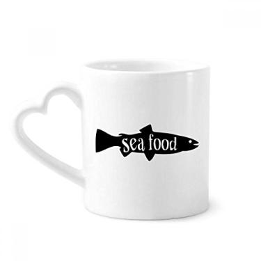 Imagem de Caneca natural com contorno de peixe de animal preto caneca de café cerâmica copo de coração de vidro