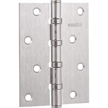 Imagem de Vonder, Dobradiça 4" Com Anel Rolamento, Niquelada, Com 3 Peças.