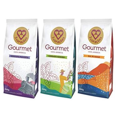 Imagem de 3 Pacotes de 250g, Café Moído, Três Corações Gourmet