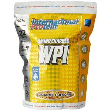 Imagem de Amino Charge WPI Pipoca de Caramelo 907g - International Protein | Proteínas Isolada e Hidrolisada | Whey Protein Importado