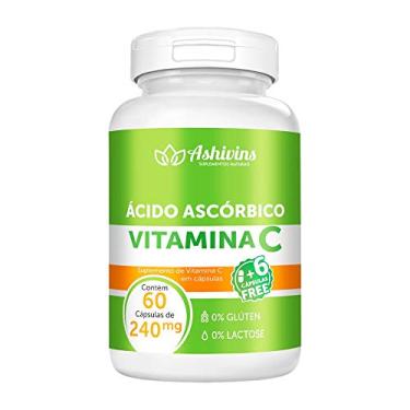 Imagem de Ácido Ascórbico - Vitamina C - Ashivins - 60 caps - 240 mg