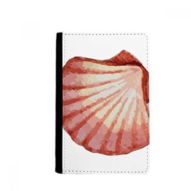Imagem de Carteira Scallop Marine Life com ilustração vermelha, porta-passaporte, Notecase Burse