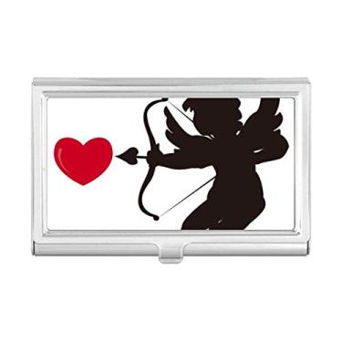Imagem de Porta-cartões de visita com estampa de coração e anjo do Cupido