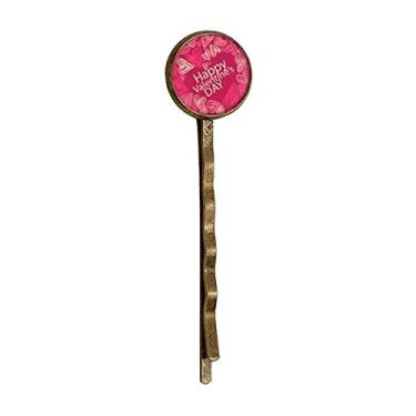 Imagem de Boné de metal retrô Happy Valentine's Day com coração rosa