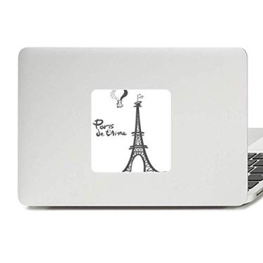 Imagem de Adesivo de vinil Paster Laptop com desenho de linha Torre Eiffel Contorno de Paris Decoração de PC