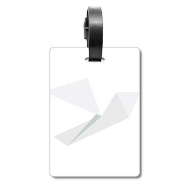 Imagem de Origami Abstrato Branco Padrão Pombo Bolsa Etiqueta Bagagem Etiqueta Cartão de Bagagem Etiqueta Scutcheon Etiqueta