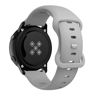 Imagem de Pulseira 20mm Sport Borboleta compatível com Galaxy Watch Active 1 e 2 - Galaxy Watch 3 41mm - Galaxy Watch 42mm - Amazfit GTR 42mm - Amazfit BIP - Amazfit GTS - Marca LTIMPORTS (Cinza)