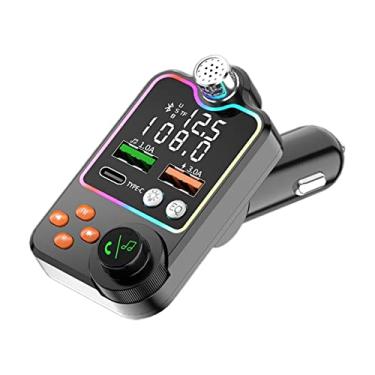 Imagem de ＫＬＫＣＭＳ Transmissor FM Bluetooth MP3 Player Carregamento USB Fácil instalação, 11x7x5cm, Acessório, Adaptador de rádio FM Bluetooth sem fio de
