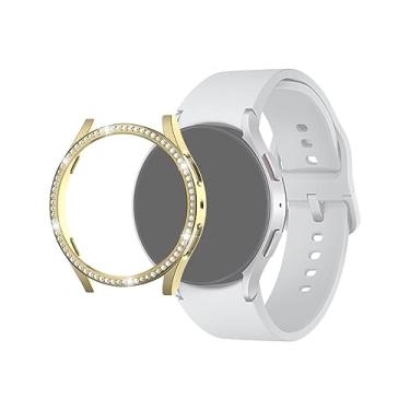 Imagem de Capa Brilho Bumper Case Strass LTIMPORTS, compativel com Galaxy Watch 6 44mm Sm-R940 BT e Sm-R945 LTE (Dourado)