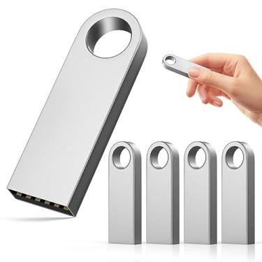 Imagem de Pen Drive USB 8GB Pacote de 5, Hrich USB 2.0 8GB Pacote de 5 USB Flash Drive, Armazenamento de Dados de Alta Velocidade Memory Stick,para laptop, Memory Stick, Armazenamento de Unidade (64GB)