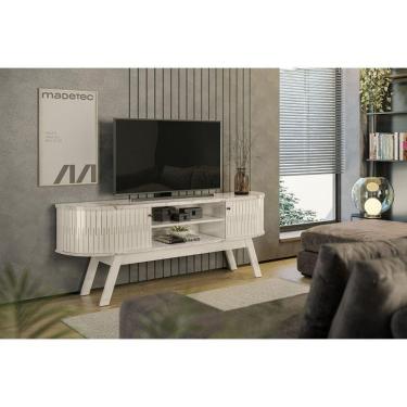 Imagem de Rack Valência Para TV até 75 Polegadas Calacata e Off White - Madetec