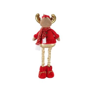Imagem de Natal Papai Noel boneco de neve rena pelúcia ornamento bandeja em camadas decoração para festival festa cozinha mesa de jantar decoração bonecas de Natal