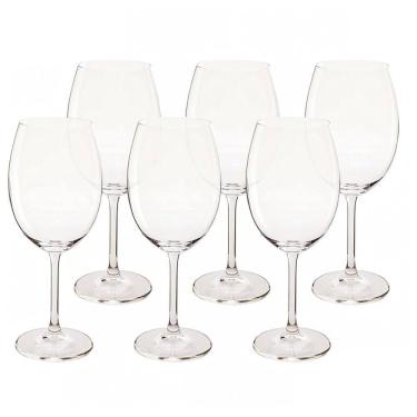 Imagem de Conjunto de Taças de Vinho Bohemia Cristal 6 peças 580ml 4S032/580