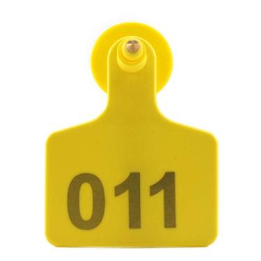 Imagem de GeeGee 1000 conjuntos de etiquetas de orelha grandes de identificação de gado para bovinos bovinos bezerros touro numerado plástico animal TPU brinco aves de capoeira etiqueta de orelha 6.9 cm x 9.9