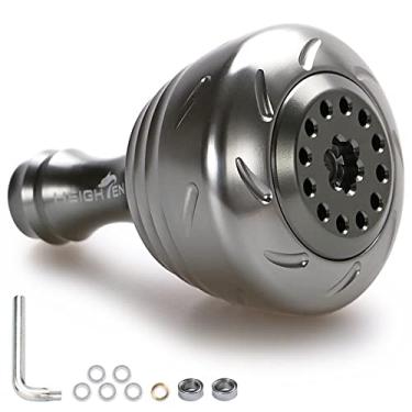 Imagem de HEIGHTEN Puxador de molinete de pesca para Shimano Daiwa Baitcasting molinete Stradic Vanford Sahara FI Tranx SLX Ballistic Exceler Tatula (30 mm - prata) (195)