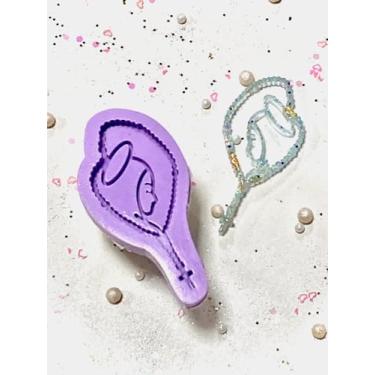 Imagem de Confeitaria dos Moldes, R141 Molde de silicone terço nossa senhora chaveiro resina decorar