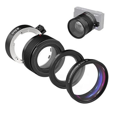 Imagem de Iboolo&EooEye Conjunto criativo de lente grande angular HD de 18 mm e macro adicional de 10 x para câmera Sony ZV1/Sony ZV-1 com tubo de extensão, adaptador de lente de montagem em baioneta, bolso com cordão