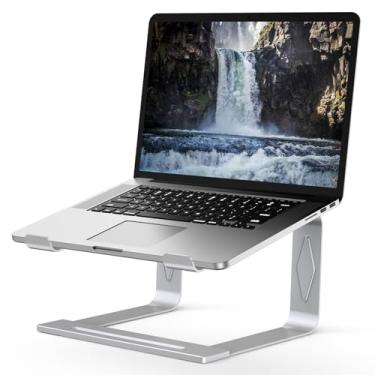 Imagem de Suporte de laptop para mesa, suporte de metal para laptop, suporte removível de resfriamento ventilado para computador compatível com laptops de 10 a 15,6 polegadas