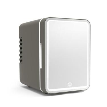 Imagem de YXHQWEF-CXBFHS Mini Geladeira Portátil de 4L para Carro, Camping, Viagens e Emergências, Refrigerador e Aquecedor de Bebidas, Geladeira Pequena para Bebidas, Lanches, Dormitório, Cinza