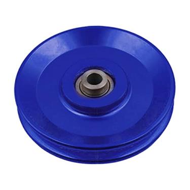 Imagem de oshhni Polia de Rolamento Roda de Substituição Universal Peças de Reposição à Prova de Desgaste em Academia, Azul, 110mm