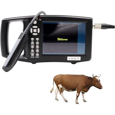 Imagem de Ultrassom veterinário portátil, máquina de ultrassom para vacas e cavalos, com sonda retal eletrônica, máquina de scanner de ultra som para uso veterinário veterinário para uso de cavalos/va