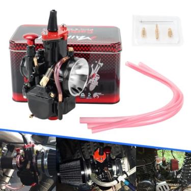 Imagem de CMIYETO PWK28 Carburador 28 mm PWK Racing Carb Jet Kit para motor 75cc-125cc Carburador de motocicleta de alto desempenho universal para motor 2T 4T Dirt Bike Motocross Scooter ATV Quad