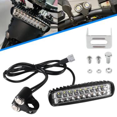 Imagem de CMIYETO Luz frontal Surron com interruptor de controle para farol Sur Ron, farol de cabeça alargado para bicicleta elétrica Bee/Surron/Sur-Ron/Sur Ron X/Sur Ron S/X160/X260