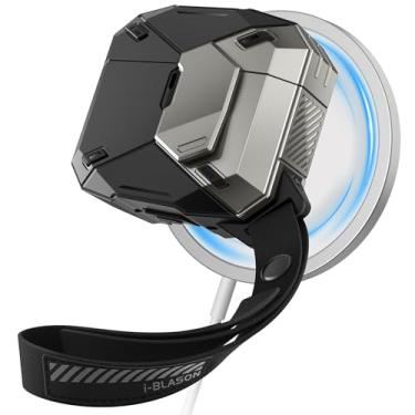 Imagem de i-Blason Capa para Apple AirPods 4 MagSafe [trava automática magnética] Capa rígida protetora militar de corpo inteiro com cordão para AirPods 4ª geração com capa de cancelamento de ruído ativo, série
