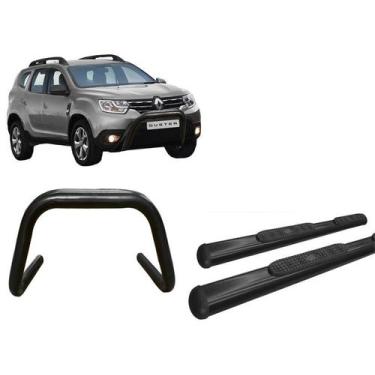 Imagem de Kit Quebra Mato S/Barra Estribo Oval Oblongo Preto Duster - HOZZ