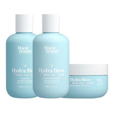 Imagem de Kit Magic Beauty Hydra Hero - Shampoo 250ml e Condicionador 250ml e Má