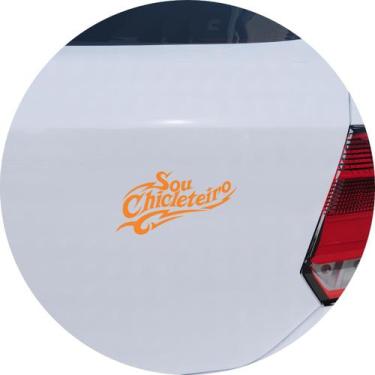 Imagem de Adesivo de Carro Sou Chicleteiro - Cor Laranja - Melhor Adesivo, Laran