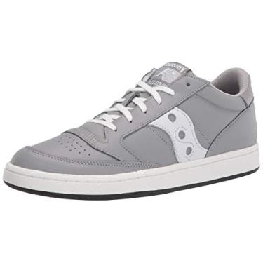 Imagem de Saucony Tênis unissex para quadra de jazz, Cinza/branco, 3.5 Women/3.5 Men